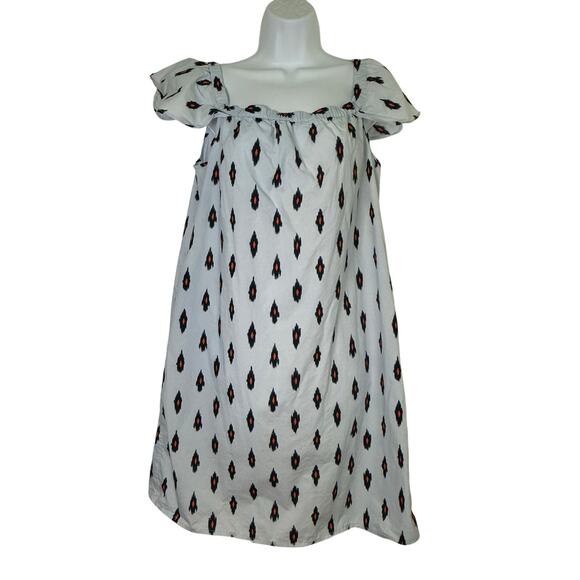 J. Crew Dresses & Skirts - J. Crew Off Shoulder Ikat Dress Blue Orange Size MEDIUM Cotton
